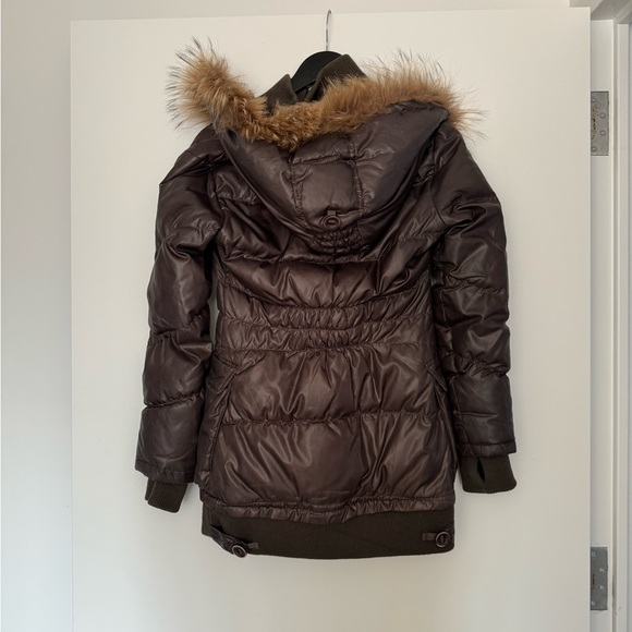 Rudsak Brown Down Jacket with Fur - Picture 2 of 6